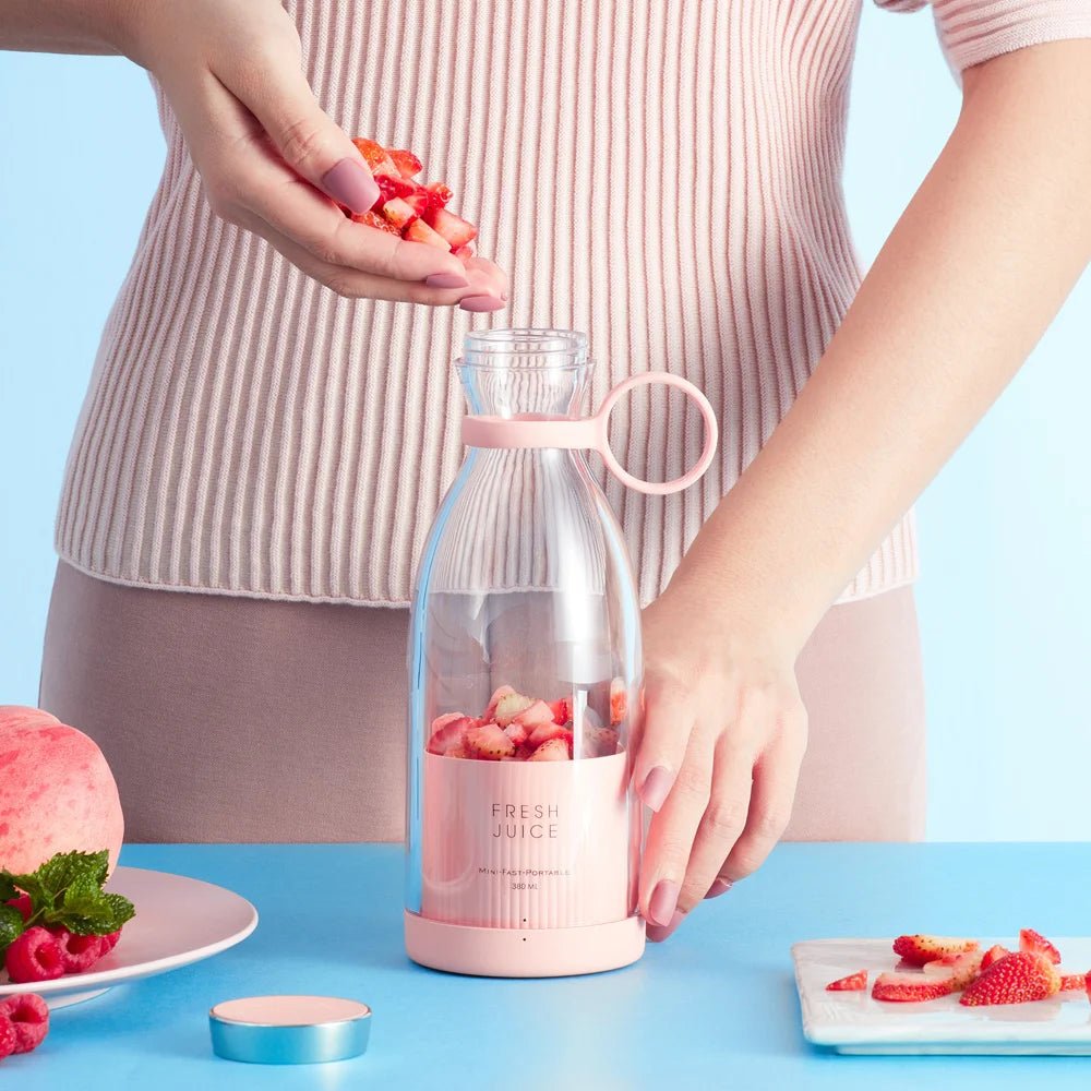 Portable Blender Juicer 350ML Mixeur Wireless Rechargeable Mini USB Juicer Cup Fruit Mixer Travel Bottle Smoothie Extractor - Top Tech Gadgets