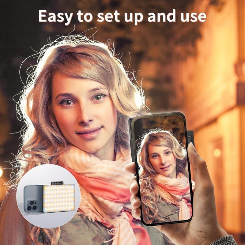 Portable Rechargeable LED Clip - On Selfie Light - Top Tech Gadgets