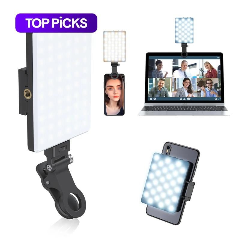 Portable Rechargeable LED Clip - On Selfie Light - Top Tech Gadgets