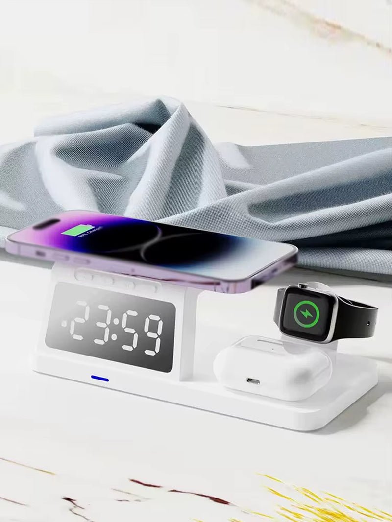 PowerHub Pro 3 - in - 1: Fast Wireless Charger, Smart Clock & Alarm – All in One Sleek Device - Top Tech Gadgets