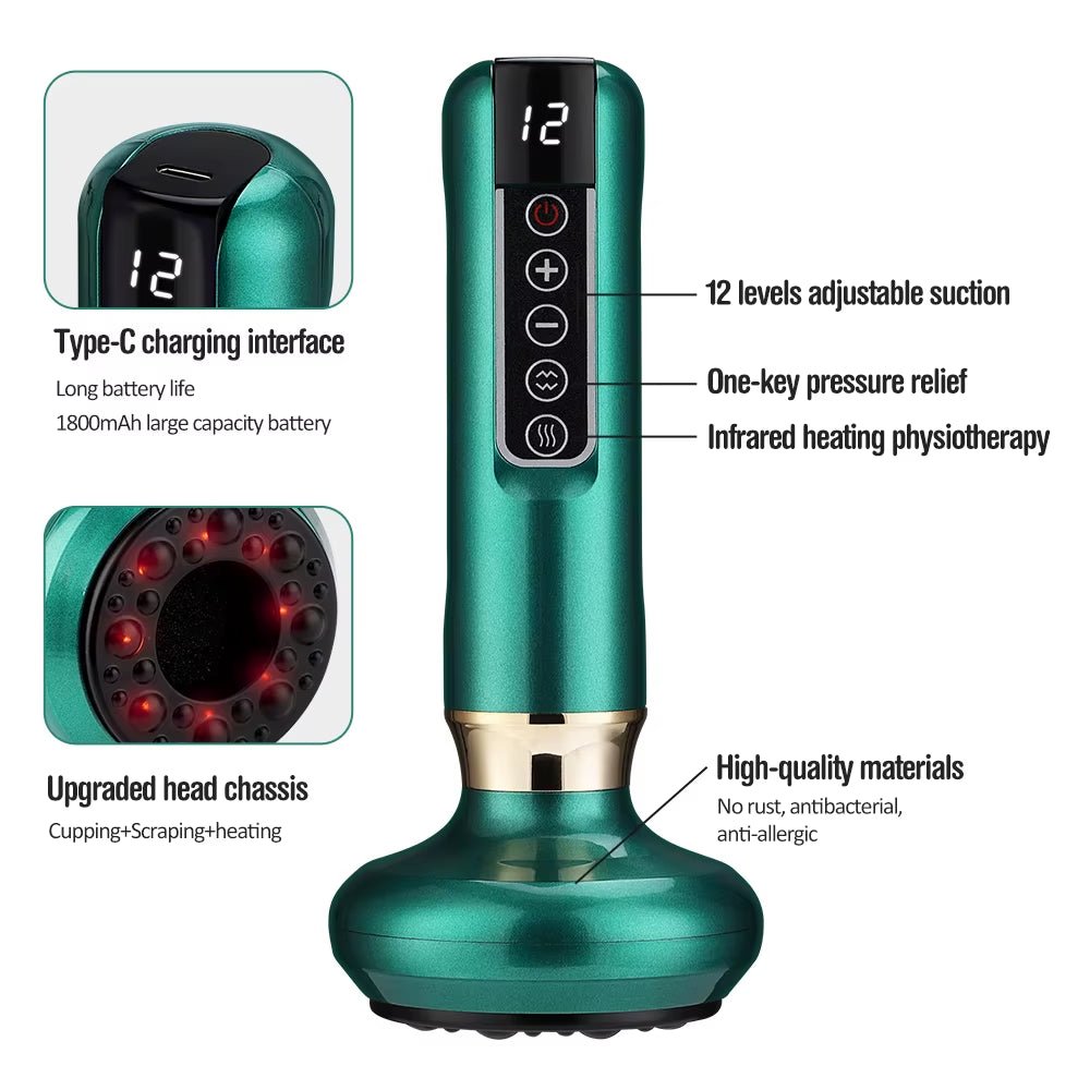 SculptEase™ Magnetic Cupping Massager: Rechargeable Body & Cellulite Scraping Machine - Top Tech Gadgets
