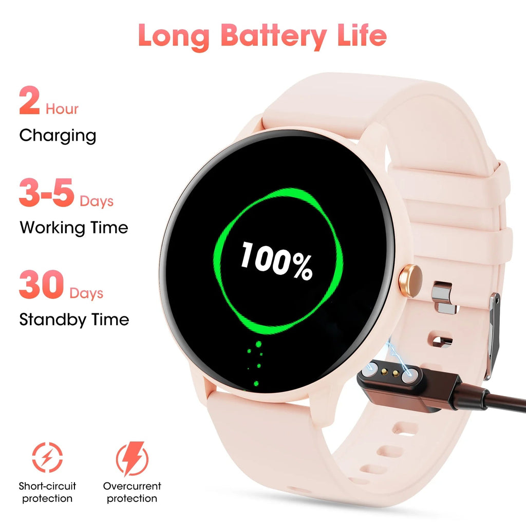 Smart Watch (Answer/Dial Call),1.39" Touch Display Fitness Tracker with Sport Modes, Smartwatch with IP68 Waterproof,Step Counter Watch Fits for Android (Pink) - Top Tech Gadgets