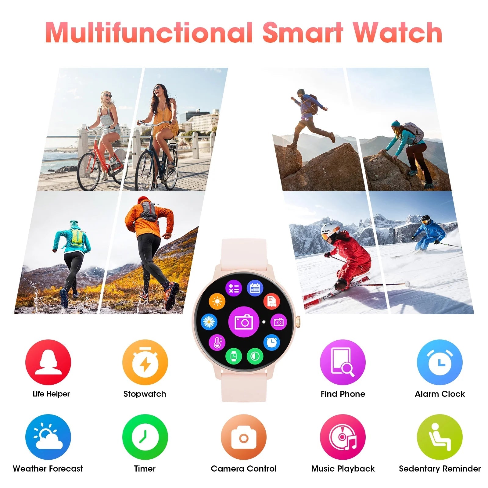 Smart Watch (Answer/Dial Call),1.39" Touch Display Fitness Tracker with Sport Modes, Smartwatch with IP68 Waterproof,Step Counter Watch Fits for Android (Pink) - Top Tech Gadgets