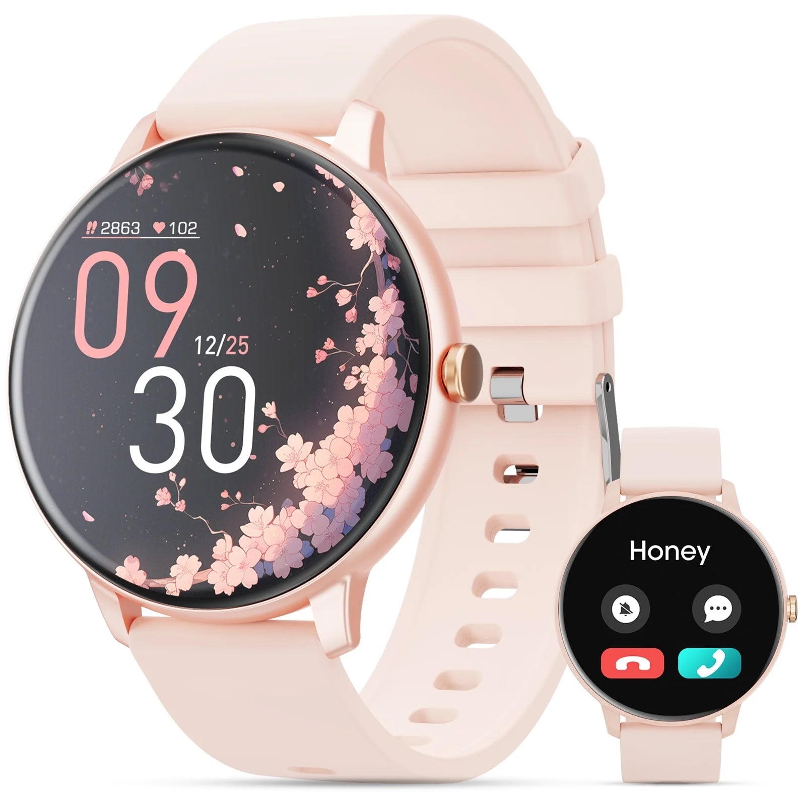 Smart Watch (Answer/Dial Call),1.39" Touch Display Fitness Tracker with Sport Modes, Smartwatch with IP68 Waterproof,Step Counter Watch Fits for Android (Pink) - Top Tech Gadgets
