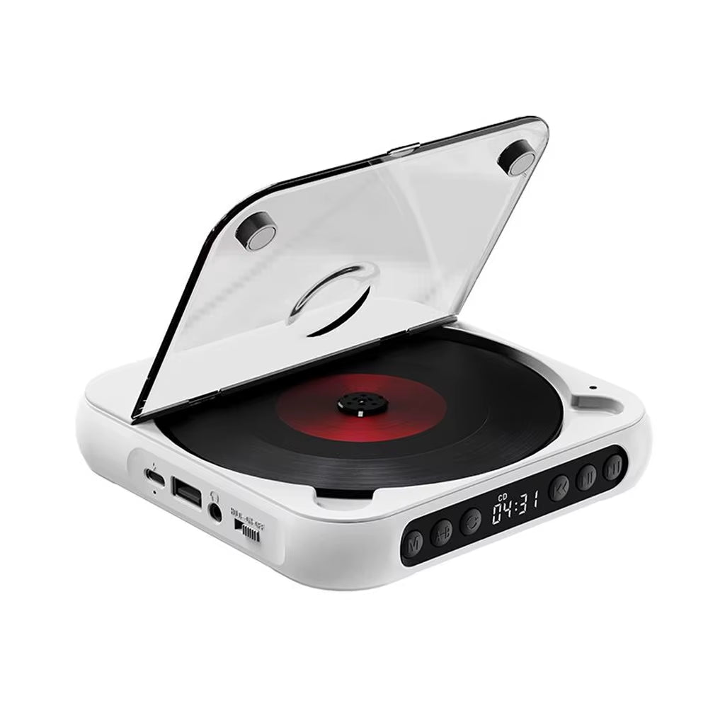 SpinWave™ Portable CD & Bluetooth Music Player – Classic Sound Meets Modern Freedom - Top Tech Gadgets
